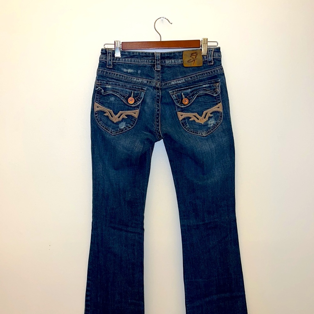 Seven7 Flare Distressed Jeans - Picture 7 of 12